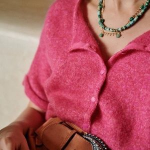 Sézane Paco jumper in Rose flash XS